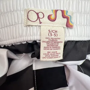 Y2K OP Ocean Pacific Black White Striped Board Shorts Low Rise Lace Up S 3-5 thumbnail 11