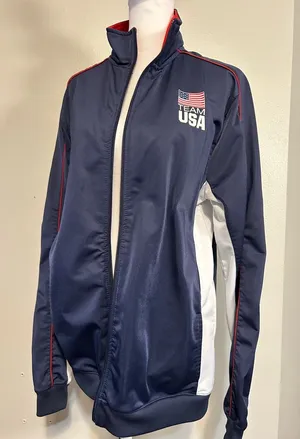 Team USA Jacket Navy and Red Jacket Blue Size M thumbnail 1