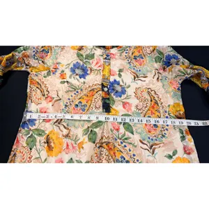 Figueroa & Flower Womens L Floral Paisley Border Print Tassel Tunic Shift Dress thumbnail 11