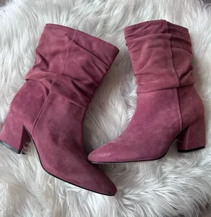Botkier Skyler slouch boot made in Brazil leather pink/red color size 7 1/2 thumbnail 1
