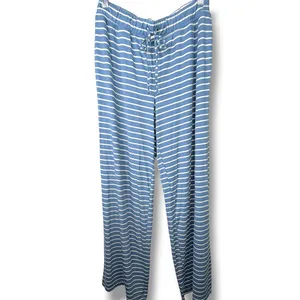 NEW State Of Day Intimates Blue Fluid-Knit Striped Lounge Pajama 3-Piece Set XS thumbnail 12
