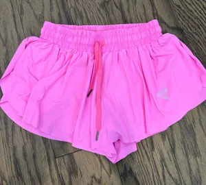 Women’s Neon Pink Athletic Drawstring Shorts size small ~ thumbnail 1