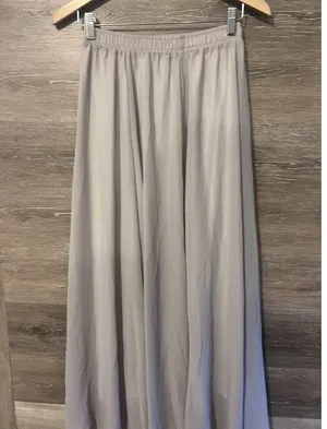 Skirt Maxi Long Light Gray Lined Elastic Waist Sz Medium Lace Girl New Formal thumbnail 4
