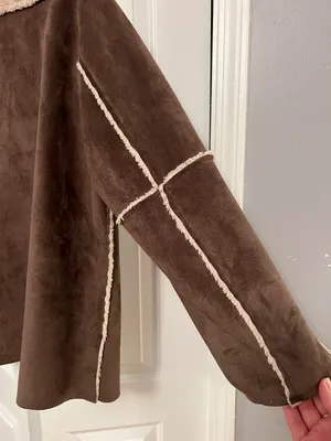 Brown Faux Shearling Jacket (Size 1X) thumbnail 3