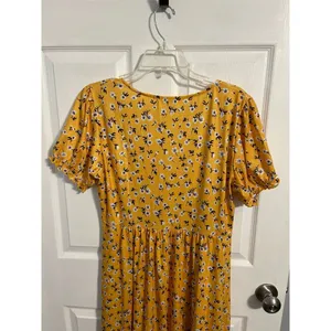 MYONE Boho Floral Print Square Neck Midi Dress Size XL New Without Tag thumbnail 6