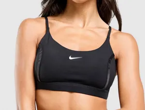 Black Nike Sports Bra Dri-Fit Medium thumbnail 2