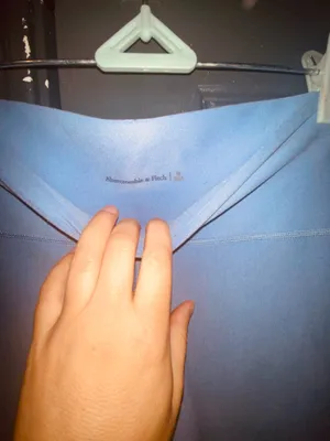 Abercrombie and fitch biker shorts light blue thumbnail 2