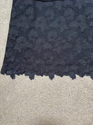 Banana Republic Limited Edition Navy Lace Overlay Bow-Shoulder Sleeveless Blouse thumbnail 10