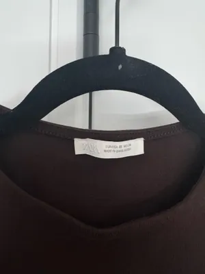 ZARA Top Brown Crop thumbnail 3