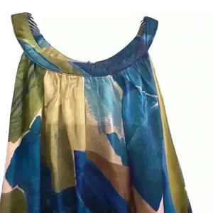 Nicole Miller Women's Sleeveless Halter Maxi Dress M‎ Multicolor Formal thumbnail 9