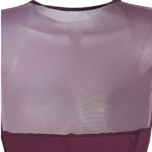 FEELINGIRL‎ Burgundy Sheer Mesh Long Sleeve Sweetheart Neck Bodysuit NWT Medium thumbnail 6