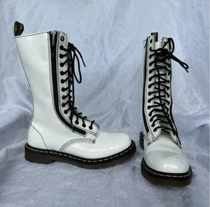 Dr Doc Martens 9733 Patent Lamper Boots with Zipper, White UK 6, US 8‎ Womans thumbnail 1
