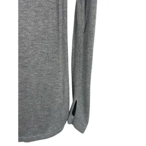 Lululemon Cashmere Blend Sweater Tunic Gray Size 2 Lightweight Thumbholes thumbnail 2