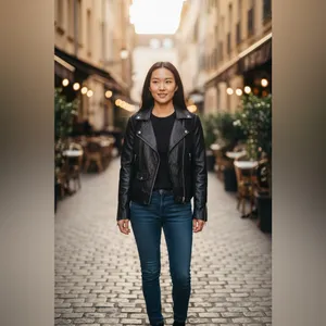 Joie Black Moto Jacket Size Small thumbnail 8