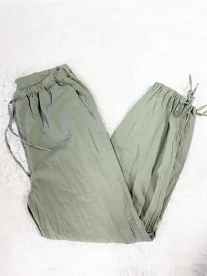 Tularosa Linen Blend Green Jogger Pants Size Medium Revolve thumbnail 5