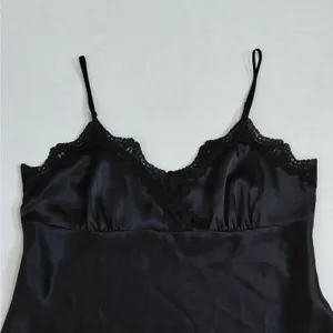 Rampage 90s Revival Y2K Satin Lingerie Cami Babydoll Top Sz XL Black Coquette Sleepwear thumbnail 5