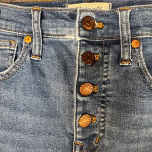 Madewell 10" High-Rise Skinny Jeans Button Fly Raw Hem Blue 25P Minimalist‎ thumbnail 7