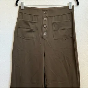 NWT Halara High Waist Button Straight‎ Leg Casual Pants Medium thumbnail 4