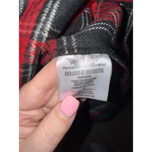 Copper Key Red Black Plaid Wool Blend Square Neck Mini Dress Medium NWT thumbnail 2
