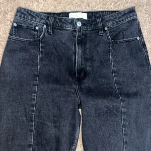 Abercrombie & Fitch Curve Love Skinny High Rise Seam Raw Split Hem Black 31‎ 12R thumbnail 6