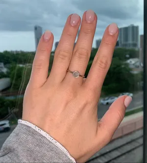 Pandora Ring with Light Gray Stone thumbnail 1