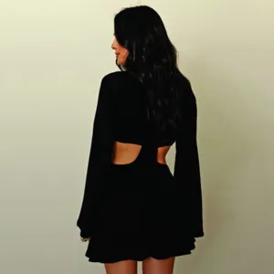 for love and lemons moonlight dress size small black cut out crochet thumbnail 2