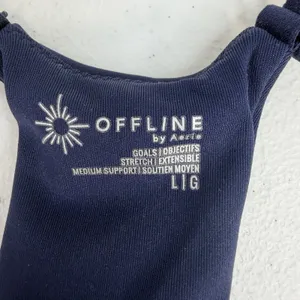 OFFLINE By Aerie‎ L Large Goals Mesh V-Neck Sports Bra Racerback Medium Support thumbnail 5