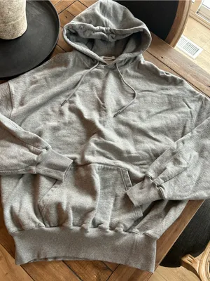 Daily Paper Horhine Rhinestone Logo Cotton Oversized Gray Hoodie XS thumbnail 9