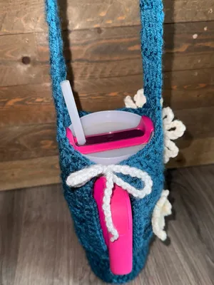 Handmade Stanley Cup Crochet Bag Water Carrier Purse 40oz size - Purse only! thumbnail 6