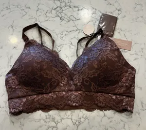 NWT‎ Kindred Bravely Twilight Lace Minimalist Nursing & Maternity Bra Size XL thumbnail 1