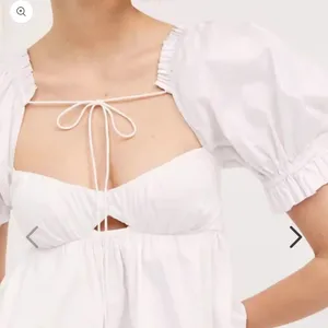 For Love & Lemons Sierra Puff Sleeve Top Open Back Statement Sleeve White XS NWT thumbnail 5