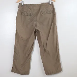 VTG Columbia Sportswear Capris Women's Size M Tan Cargo Drawstring Waist Outdoor thumbnail 3