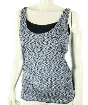 Reebok Large Yoga Black Gray Tank Top thumbnail 1