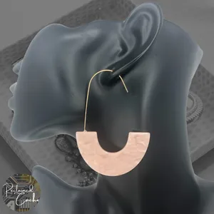 Soft Pink Resin Drop Earrings thumbnail 1