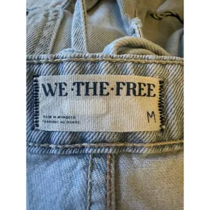 Free People Canyonland Denim Jean Shortalls Medium Distressed Overalls Beach thumbnail 9