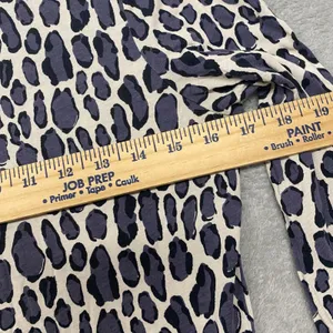 Boden Womens 4 Gray White Animal Print Tee 3/4 Sleeve Cotton Lyocell Shirt W0094 thumbnail 5