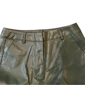 Tyler Boe Rebecca Wide-Leg Faux Vegan Leather Pants Green Size 6 Casual thumbnail 7