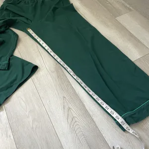 J.Crew Pajama Set cotton contrast trim womens Green (medium) loungewear sleep thumbnail 4