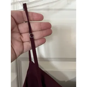 Birdy Grey Women's Gwennie Cabernet Maroon Chiffon Bridesmaid Dress Size Large thumbnail 6
