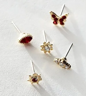 Free People Rosette Stud Pack NWT thumbnail 1
