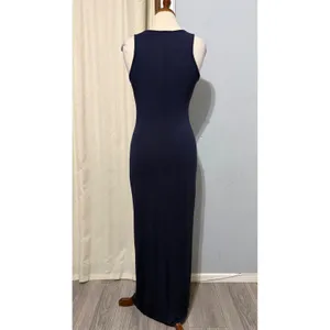 Celestial Maxi‎ Dress S Navy Blue Hamsa Mandala Graphic Sleeveless Bodycon Boho thumbnail 8