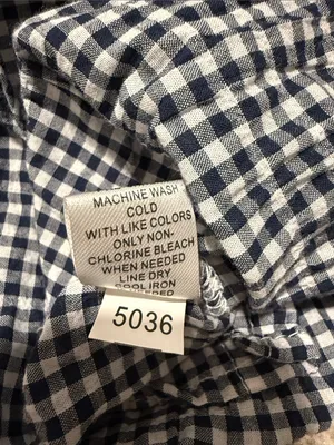 Lulu-B navy gingham sleeveless blouse sz S thumbnail 4