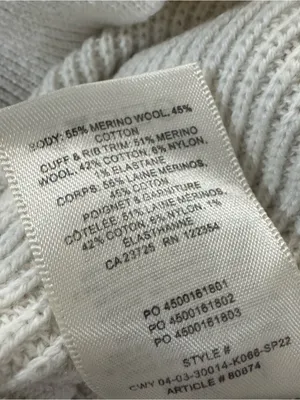 Aritzia Wilfred‎ White Knit Sweater Medium thumbnail 6