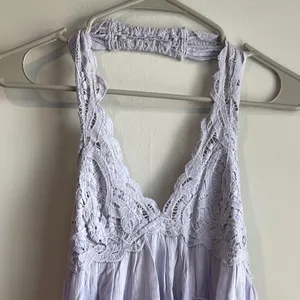 Free People Adella Icelandic Blue Halter Slip Dress, Medium- NWT thumbnail 2