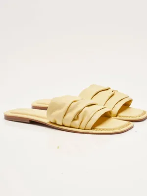 FREE PEOPLE NIB Evelyn Slip On Sandals / Sunkissed Yellow Leather thumbnail 12