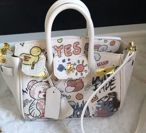 Vegan leather Designer Inspired handbag White thumbnail 1