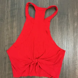 Betty Boop Graphic Biker Motorcycle Halter Crop Top Red Tie Back XS Y2K Edgy thumbnail 4