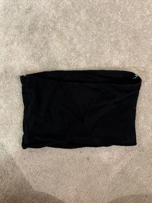 Amazon Black Strapless Crop Tube Top thumbnail 3