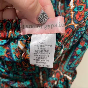 Band of Gypsies Aztec Print Back Tie Mini Dress Multicolor Women’s Size XL NWOT thumbnail 7