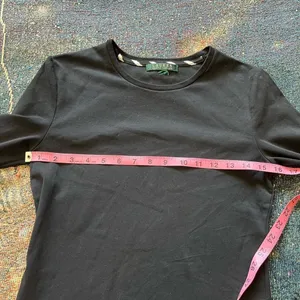 Lauren Ralph Lauren Black Cotton Crew Neck Long Sleeve Top Women’s S Preppy Y2K thumbnail 12